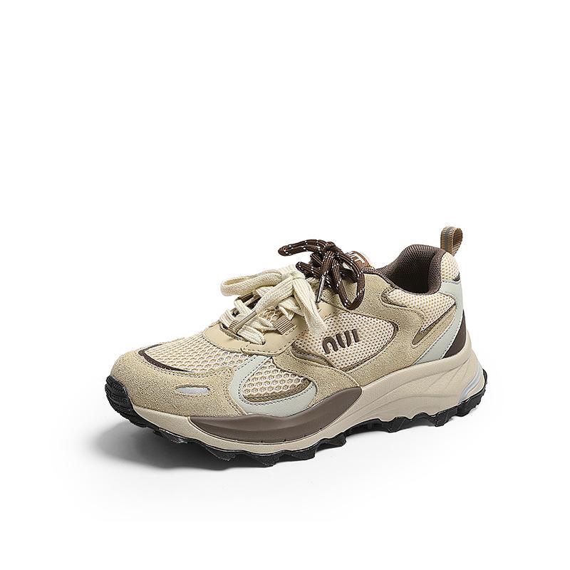 American Retro Mesh Jogging Shoes Women'S Autumn Versatile Thick-Soled Heightening Dad Shoes Casual Sports Shoes