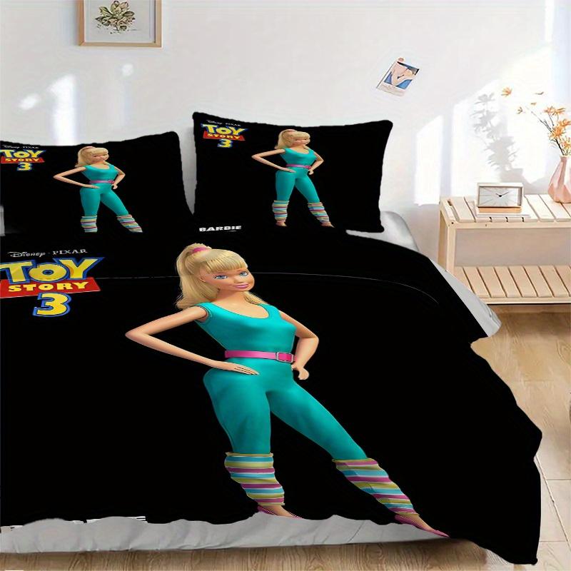 

3pcs Toy Story 3 Barbie Bedding Set Includes 1 Quilt Cover and 2 Pillowcases, Comfortable Bedding with Stylish Design for Bedroom.S076 135x200cm