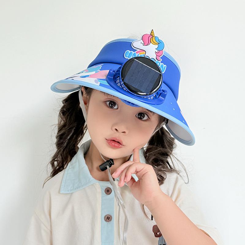 

Солнечная шляпа-вентилятор для зарядки Детская летняя защита от солнца Солнцезащитная шляпа Защита от УФ-лучей Уличная солнцезащитная шляпа (50-54cm)