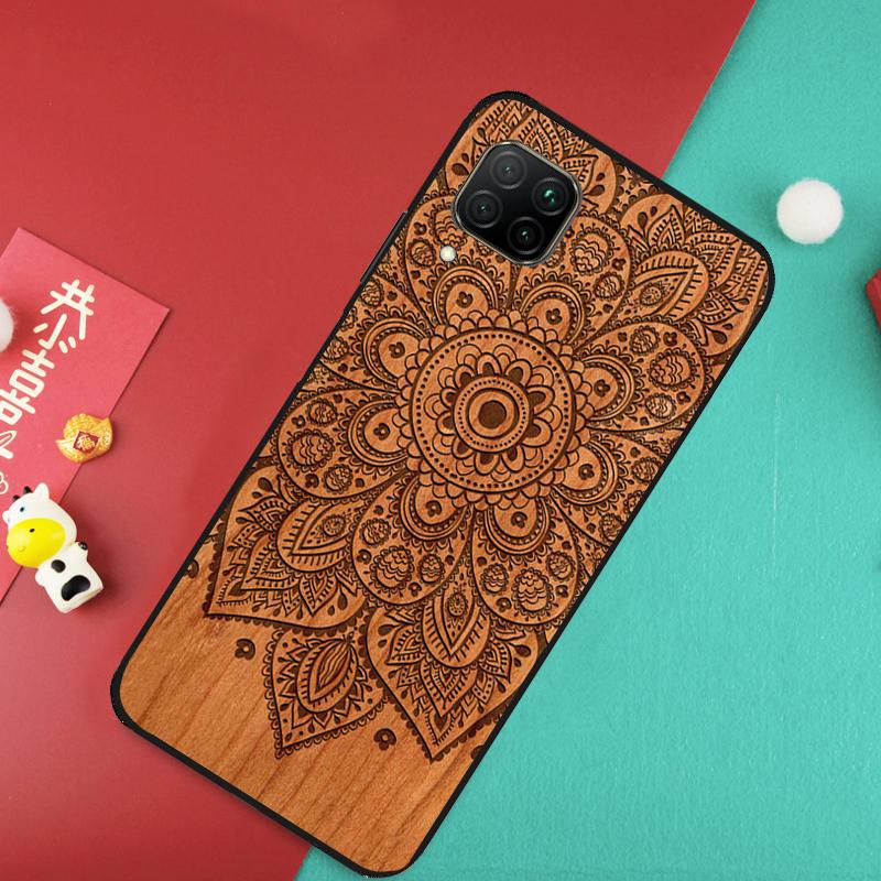 Mandala Floral Wood For Huawei Nova 7i 8i 11i 12i Y73 Y72 Y61 Y91 Y90 Y70 Y60 9 10 SE 11 Pro P30 P40 Lite Case