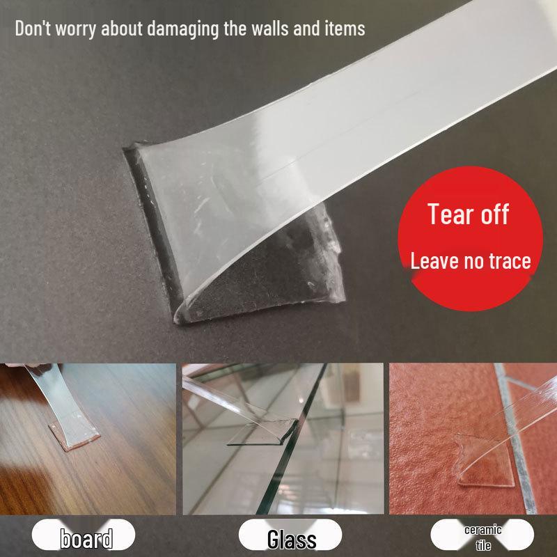 Traceless Nano Magic Tape: Strong, Washable, Transparent, Double-Sided, Punch-Free Sticker.