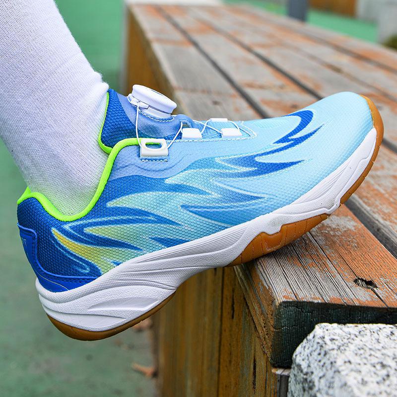 Children Rotating Buckle Badminton Shoes Breathable Non-Slip Professional Sports Sneakers Adult