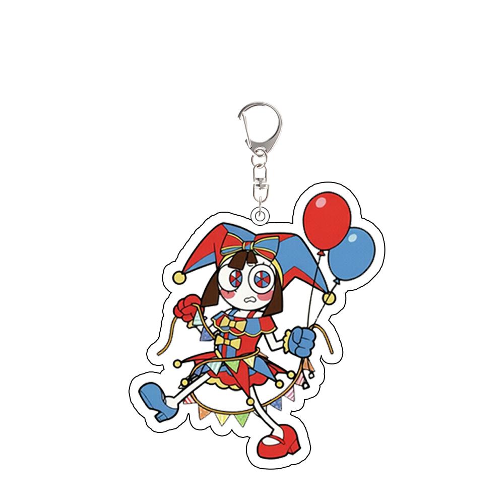 For TADC Pomni Jax Ragatha Gangle Zooble Anime Peripheral Acrylic KeyChain Creativity Cartoons Backpack Pendant Festival Gift
