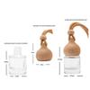 1Pcs Refillable Car Essential Oil Diffuser Bottle Empty Car Air Freshener Pendant Perfume Glass Bottle With Wooden Caps