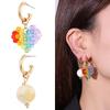 Kenjie Summer Ceramic Geometric Asymmetrical Earrings - Women's Cross-Border Versatile Design