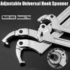 Tool Adjuster Hook Spanner Set Round/Square Head Crescent Wrench Universal Hook Wrench  Hand Tool