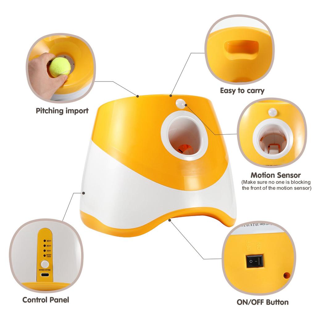 Haustier Ball Werfer Outdoor Elastische Tennis Ball Hundespielzeug Automatische Ball Maschine 3 Bälle