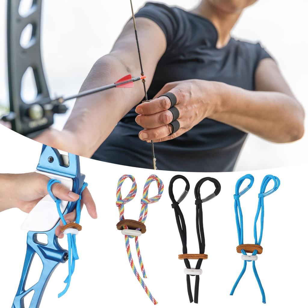 Archery Fingersling Adjustable Fingersling Archery Finger Sling Comfortable Elastic Archery Finger Sling for Shooting