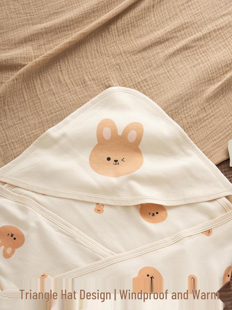 Pure Cotton Double-Layer Swaddle Wrap & Towel for Newborns - Safe for Mother and Baby