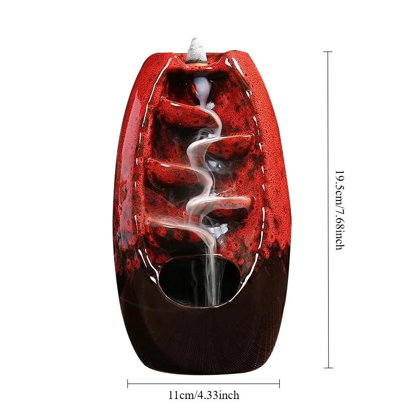 1pc,Home Decorations Lucky Feng Shui Ornaments Indoor Aromatherapy Waterfall Backflow Incense Burner (Without Incense)