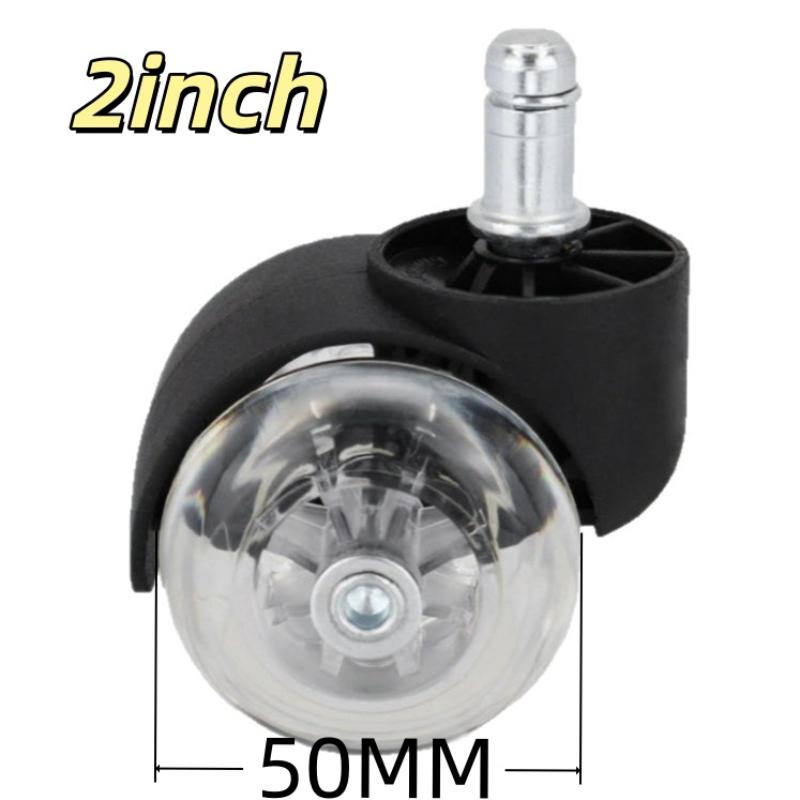 Silent Rubber Office Chair Swivel Caster Wheels 1/5Pcs Universal Easy to Replace Non-Scratch for All Floor Types