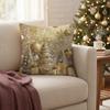 1PC Santa Claus Elk Christmas Pillow Cover Flax Xmas Tree Pillowcase Cushion Slipcover  Sofa Decor