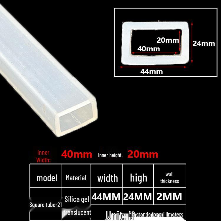 High-Temperature Resistant Silicone Square Tubing: Durable, Customizable, Aging-Resistant Rubber Sheath and Hollow Sealing Strip.