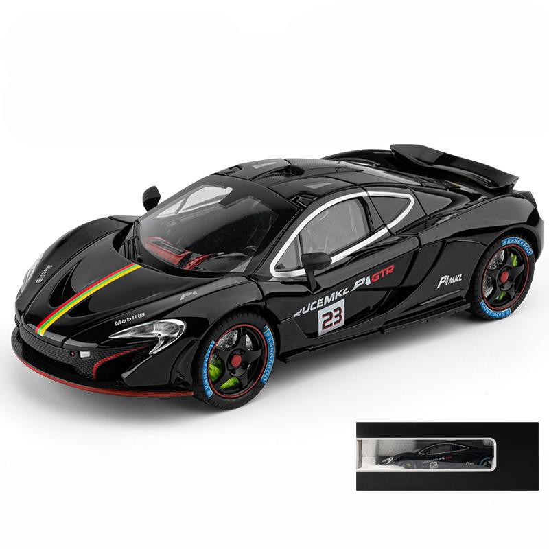 1/24 McLaren P1 GTR Supercar Alloy Diecast Model Car Sound and Light Pull Back Children's Toy Car Classic Ornaments Collection