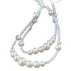 Vintage Strong Light High Quality Artificial Crystal Pearl Necklace Collarbone Chain Pendant