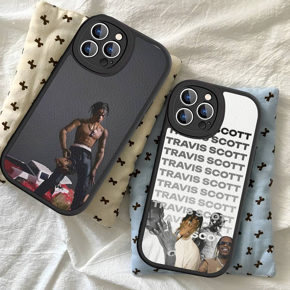 Luxury Travis Scott Cactus Jack Leather Phone Case For IPhone 16 15 14 13 11 12 Pro Max Mini Plus Back Cover