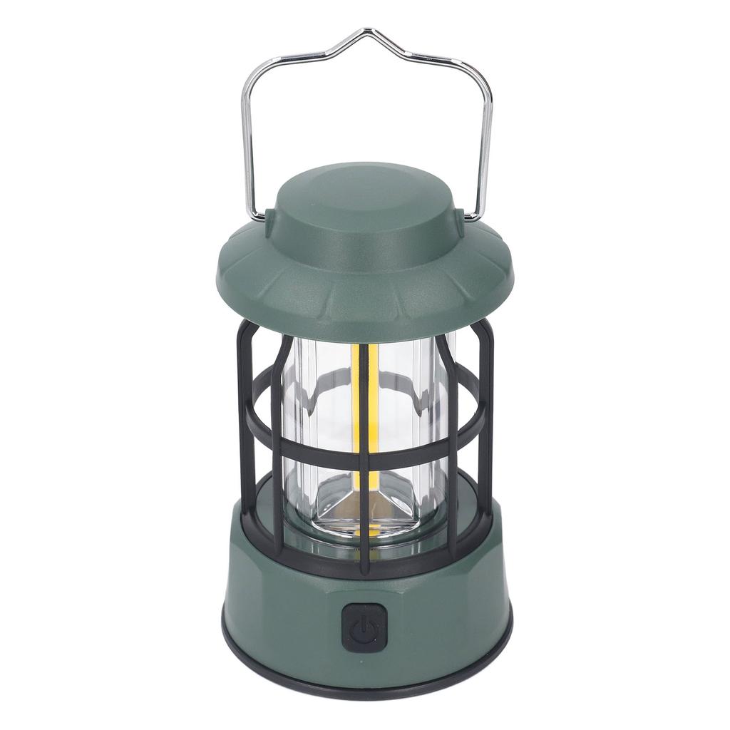Campinglaterne Wiederaufladbar 3 Stufen IPX4 Wasserabweisend Retro Tragbar Zeltlampe für Notfälle