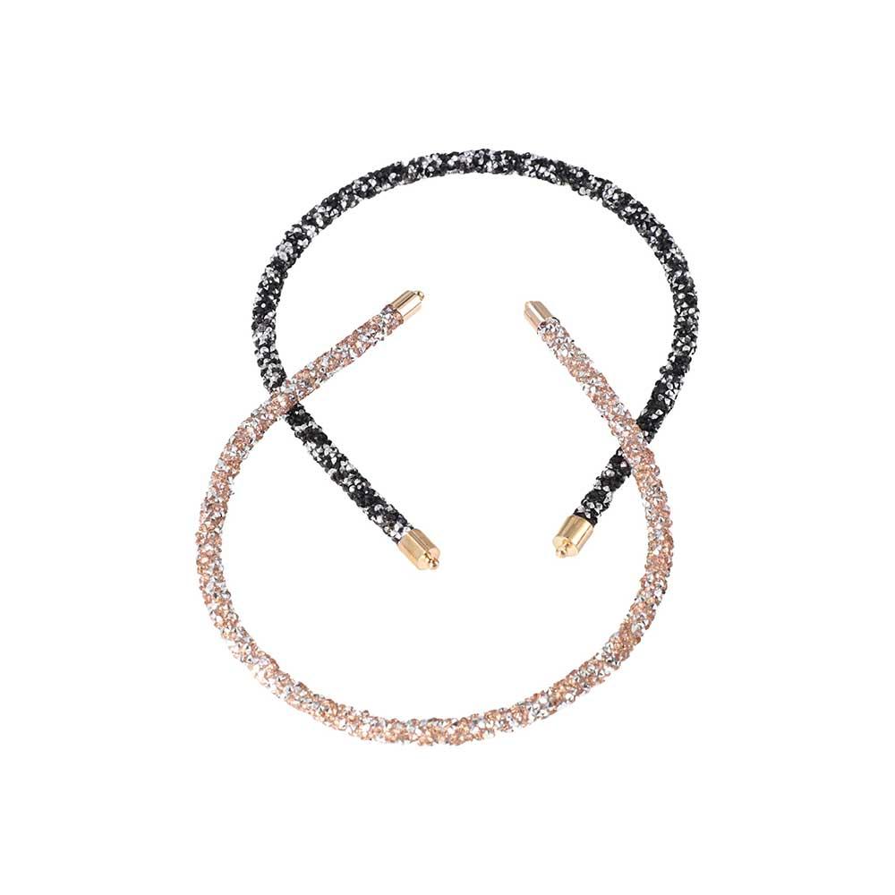 Girls Fashion Soft Rhinestone Shinny Headwear Hairband Headhoop Beads Bezel Headband