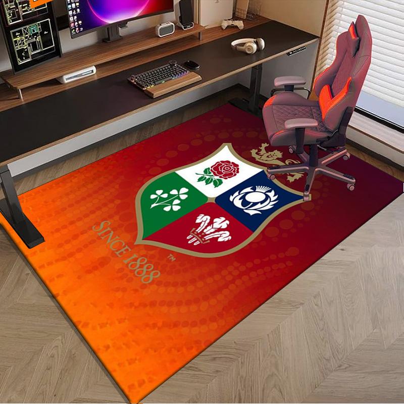 British & Irish Lions Area Rug Office rug, Chair Rug, Decor Carpet Livingroom bedroom Mat, Large Size Fan gifts Christmas gifts