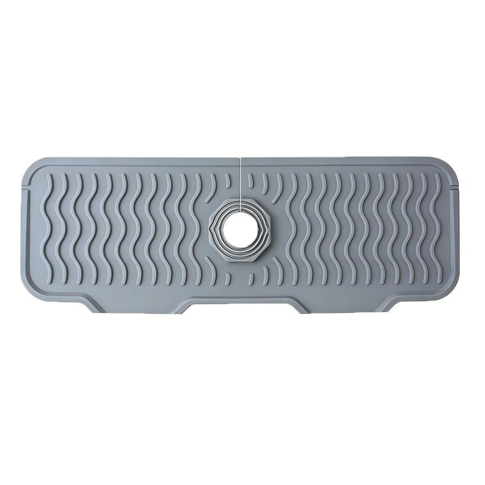 

Multi-Functional Faucet Pad 61cm Extra-long Water Drip Tray New Sink Draining Pad Home Use серый