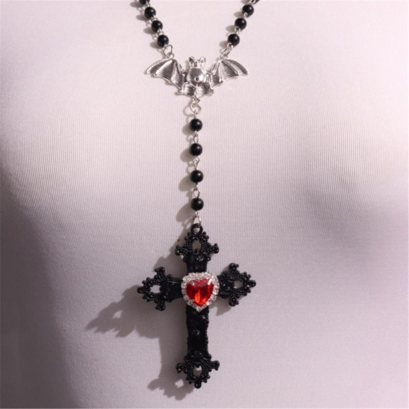 Elegant Beads Necklace Gothic Religious Necklace Pendant Necklace Neck Jewelry Modern Jewelry Present for Man and Women