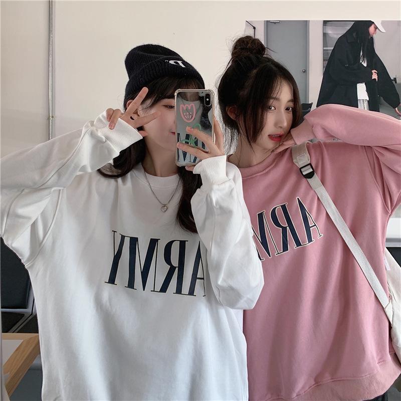 Women's Autumn/Winter Round Neck Printed Loose Hoodie - Best Friend Outfit, Long Sleeve Top 2022 New Style