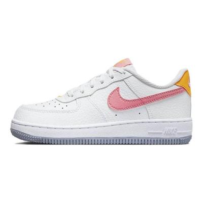 Force 1 Low PS Weiß Koralle Kreide Kinder Sneaker Laser-Orange Indigo-Haze FJ3484-100