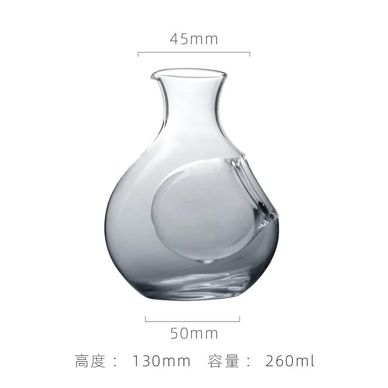Japanese Glass Liquor Pot Sake Dispenser Glass Soju Baijiu Sake Jug Creative Ice House Wine Hip Flask Barware For Whiskey Vodka