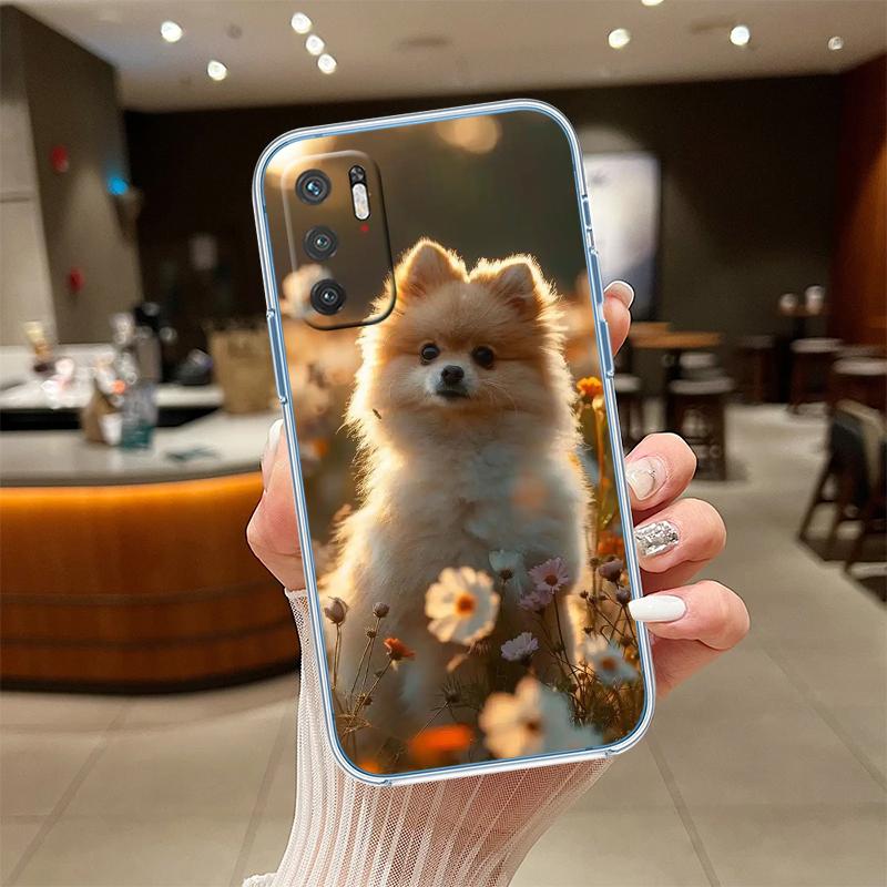 NH36 Pomeranian dog Transparent Phone Case for Samsung Galaxy A04 A04S A14 A23 A34 A54 M23 M33 M52 M53