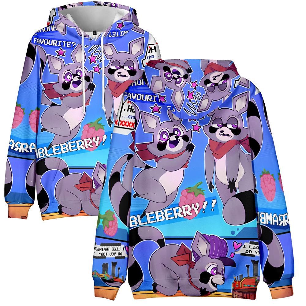 9 Farben Mode Indigo Park Cartoon Bedruckte Hoodies Herbst Langarm Unisex Pullover Streetwear Lustige Kleidung