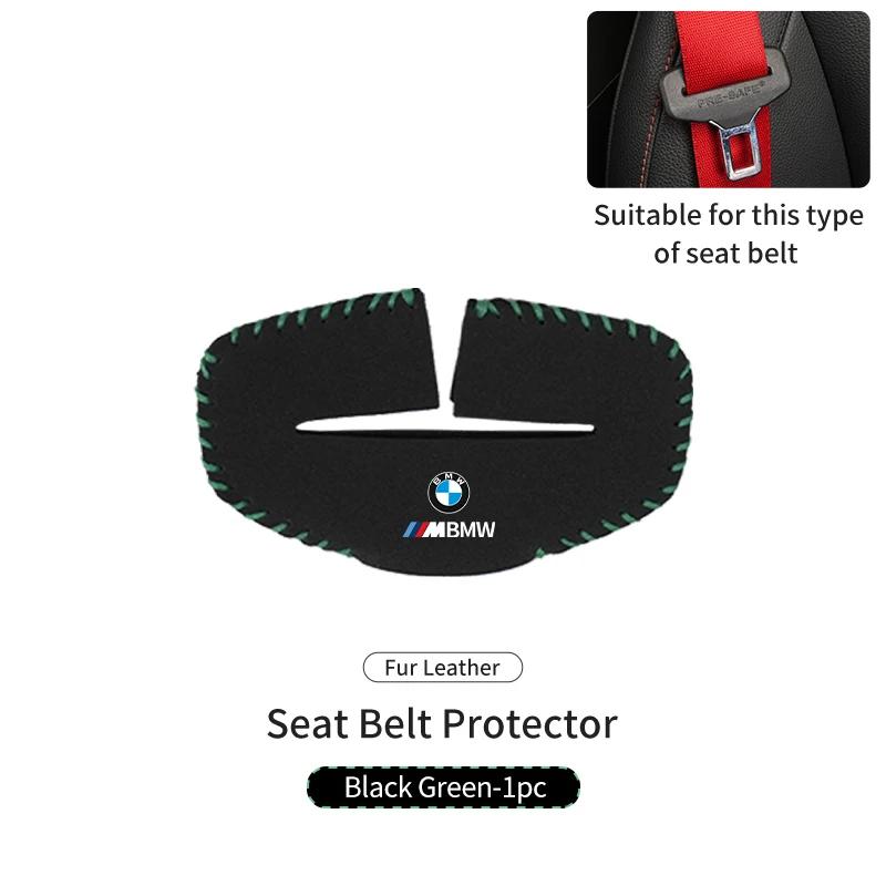 BAGE7 2026 Car Sticker Suede Car Seat Belt Buckle Protector Clip Anti-collision Cover For BMW G30 G20 M3 M5 E91 E92 E93 E36 E70 X3 X4