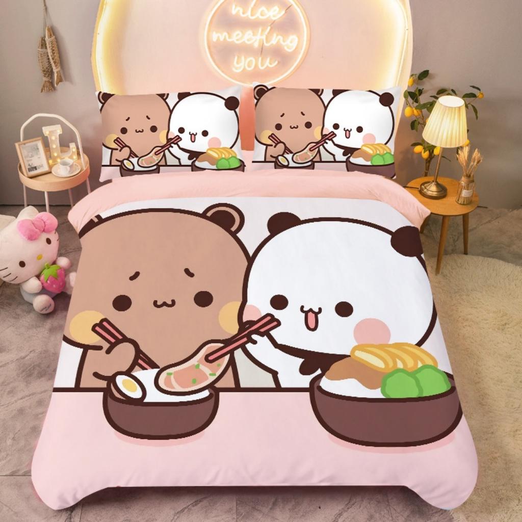 Cute Cartoon Bear Bubu Dudu Bedding Set Duvet Cover Set kids Boy Girl Bedroom Decoration 2/3pcs set Single Double Large Size