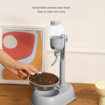 Haustier Stehend Wasserspender Napf Abnehmbar Rutschfest Automatisch Haustier Stehend Wasserspender Napf Multifunktional für Katze