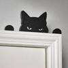 Metal Cat Door Frame Decoration Small Size Peeking Cat Design Indoor Door Top Ornament for Home and Holiday Use Durable Iron Material