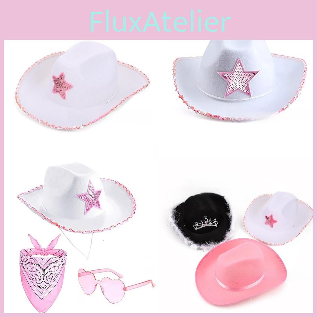 Kostiumowy zestaw kowbojski kapelusz pięcioramienny, szalik z motywem jedwabnym, imprezy okolicznościowe