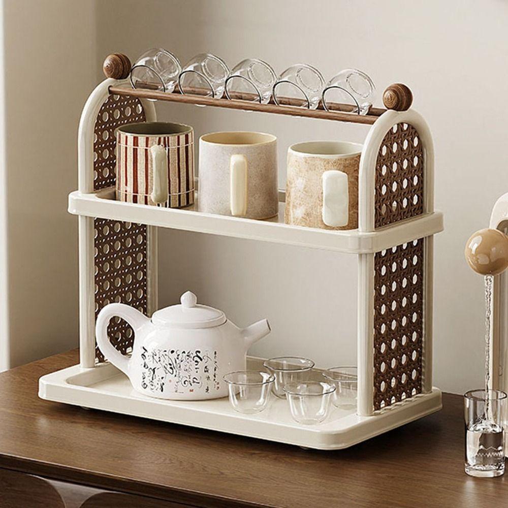 Plastic Cup Holder Large Capacity Mug Storage Rack Water Bottle Holder Water Cup Racks  Kitchen