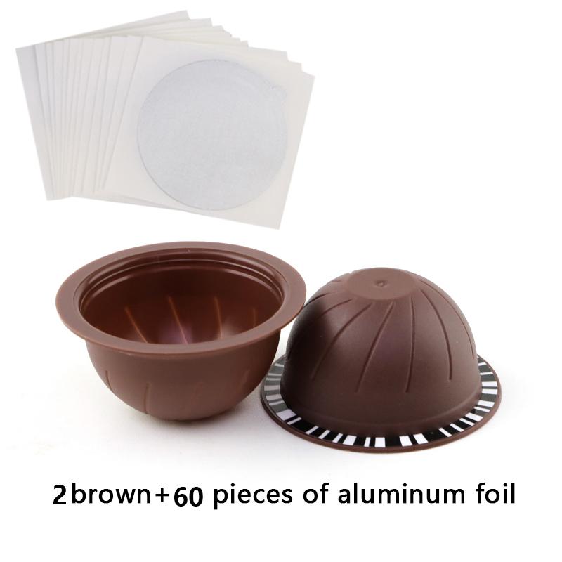 

2 шт. 150 мл/230 мл многоразовые около 60 раз с использованием кофейных капсул для Nespresso Vertuo Vertuoline заправляемые капсулы L