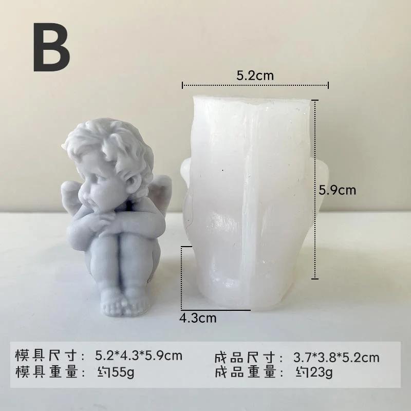 

3D Маленький Ангел Свеча Силиконовая Форма Сделай Сам Ручная Работа Милый Ангел Девочка Мыло Гипс Поделки Декоративная Смола Изготовление Молдов Подарки для Вечеринки B