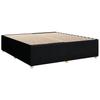 Box Spring Bed with Mattress Black 200x200 cm Fabric