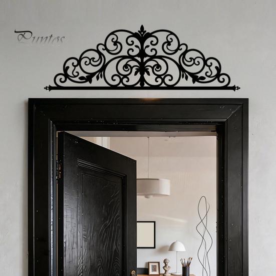 Metal Wall Art Scroll Art, Black Decor, 2D Sculpture for Versatile Decoration Living Room, Elegant Home Decor Hallway Front Porch Bedroom Above