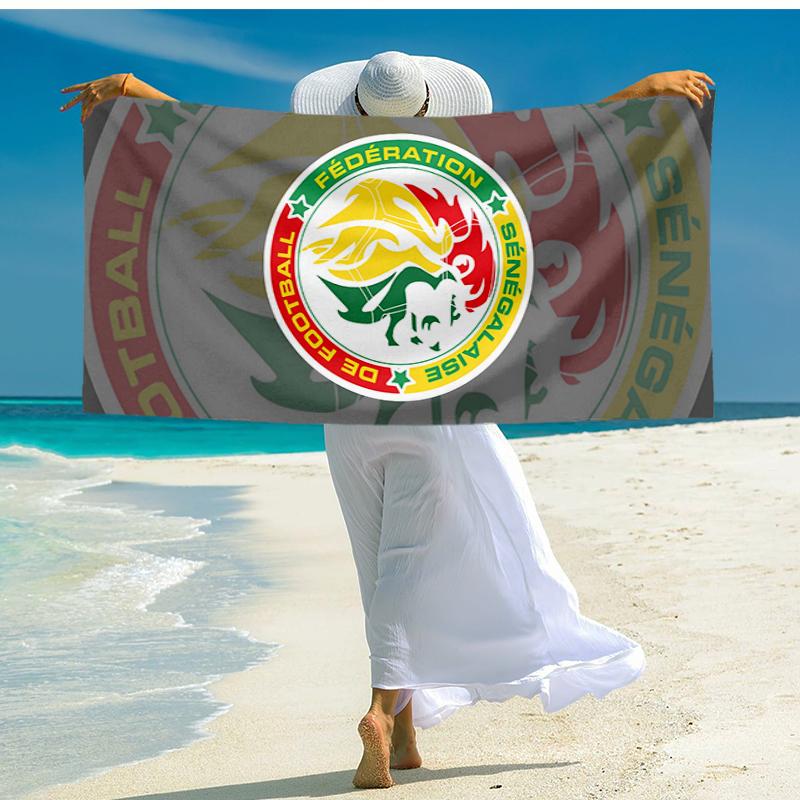 Senegal Fashion Beach Towel: Ideal for Summer Adventures Soft, Absorbent and Quick Drying Suitable for Swimming and Bathing