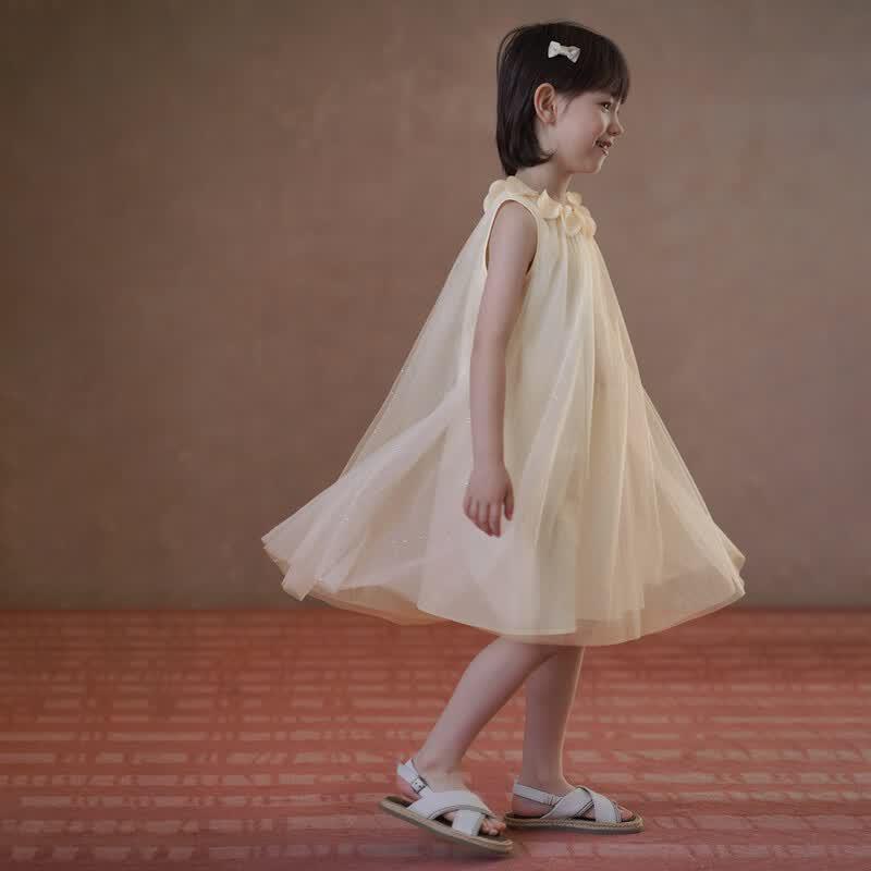 Girls' Sweet Sparkly Gauze Princess Dress