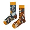 1 Pair Man Women Sock Original AB Tide Socks Colorful Cat Dog Koala Cow Cotton Socks Four Seasons Unisex Medium tube Socks Gift