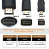 CN-006 2Pcs/Set HDMI To Micro HDMI Adapter,HDMI To HDMI Connector for Raspberry PI 3B/3B+/4B Opposite U Shape Back Angled