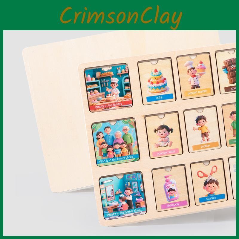 Early Wooden Learning Puzzle With Animal And Occupation Scenes For Children