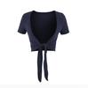 Bandage-Schal kurzärmeliges T-Shirt Damen Sommer Neu Amerikanischer Spice Girl Stil Einfarbig Schlank geschnitten Kurzer Cardigan Top