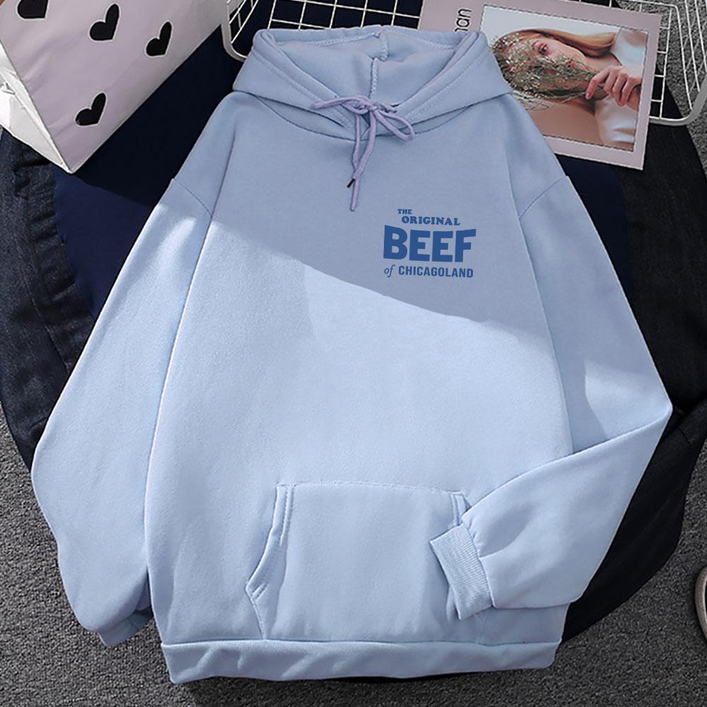 The Bear TV Series Graphic Hoodies The Original Beef of Chicagoland Letter Printing Sweatshirts Long Sleeve Winter Pullovers