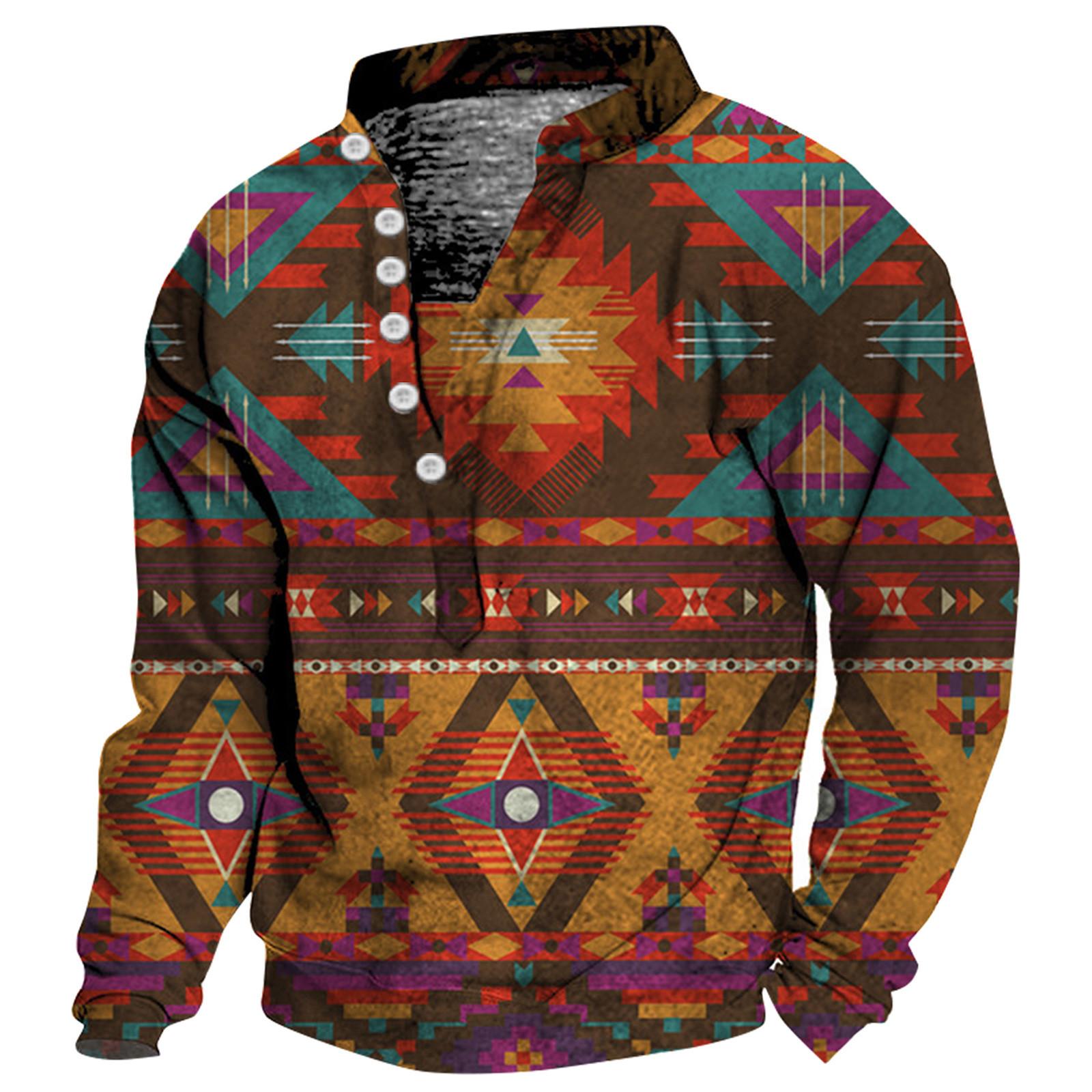 LAKER CC V-hals trui heren 3D digitaal printen opstaande kraag 6 knopen vintage kraag XXL