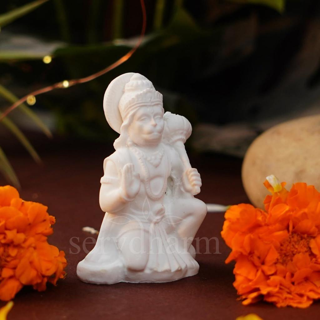 Hanuman Ji Murti for Home Decor & Pooja| Hanuman Idols for Car Dashboard, Pooja Room, Home Decor, Office Desk |