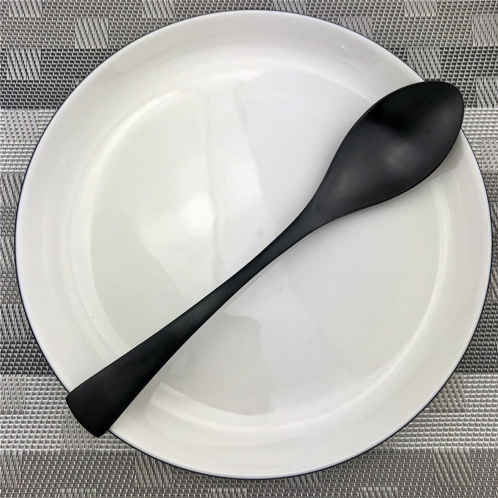 Accessories Top Quality Stainless Steel Scoop Forks Kinfe Party Dinnerware Set Matte Black Cutlery Set Drop Shipping 1 Piece